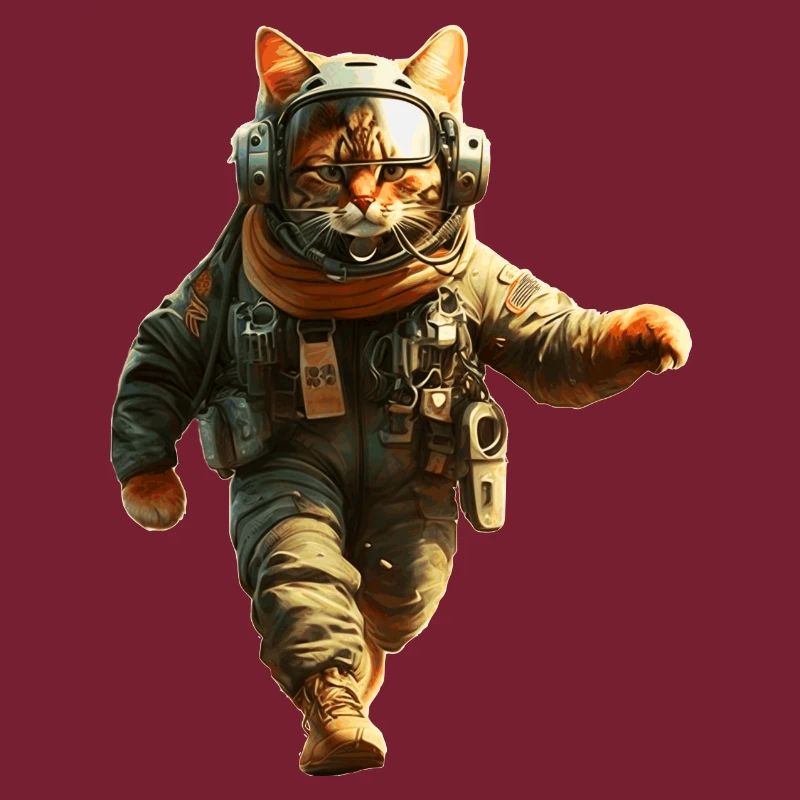 Katze oder Kater dient als Held in der Armee