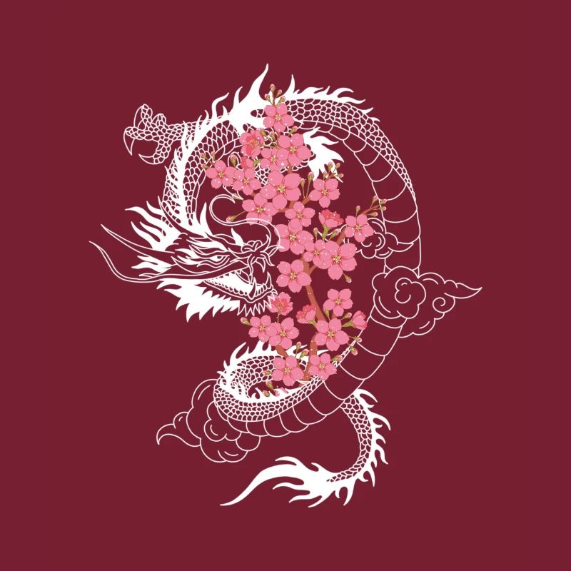 Japanischer Drache Kirschblüten Baum Sakura Tree