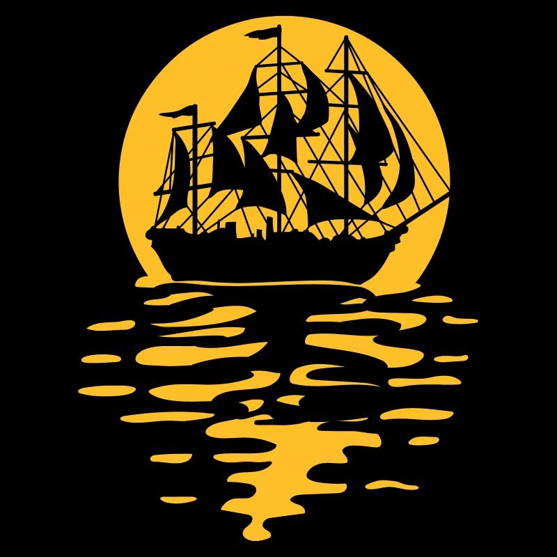 Segelschiff Silhouette Design
