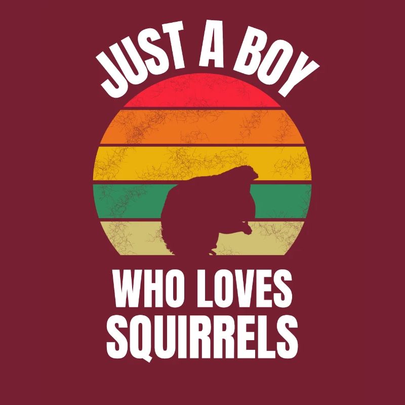 Retro Wald Tier Eichhörnchen Junge