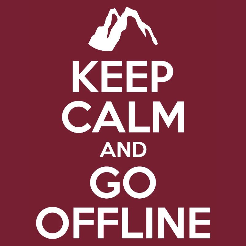 Restez calme et déconnectez-vous. Conception de randonnée