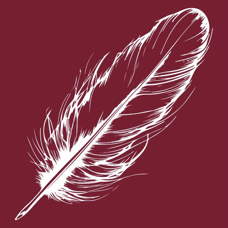 Bird Feather Hand Drawn