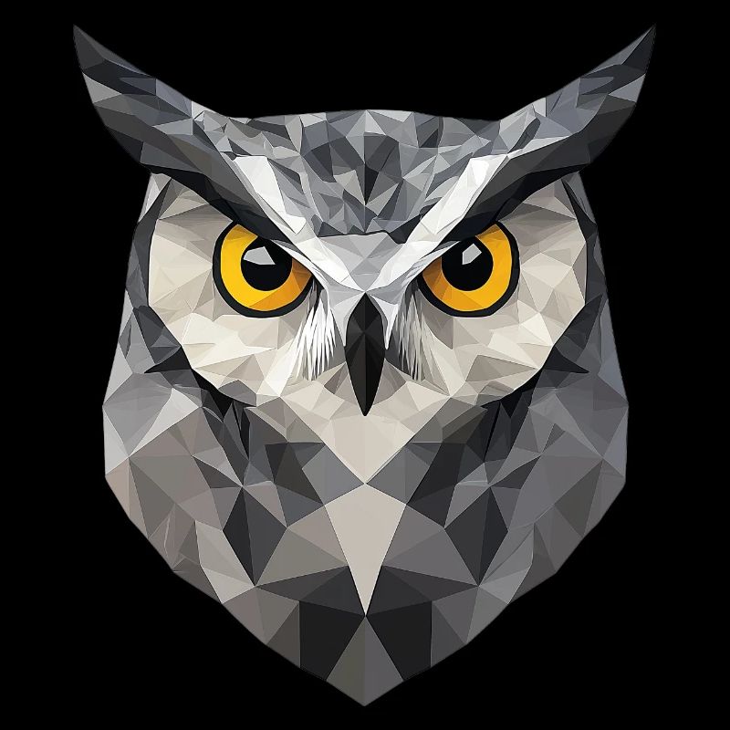 Low Poly Owl – modern design for the smart