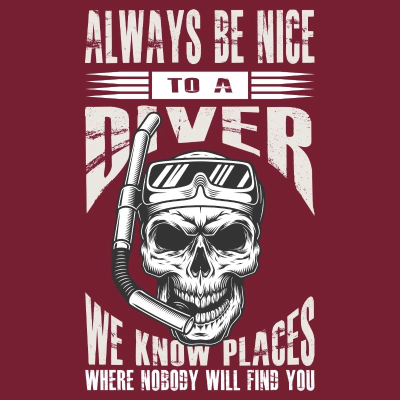 Snorkeling Skull Be Nice To a Diver