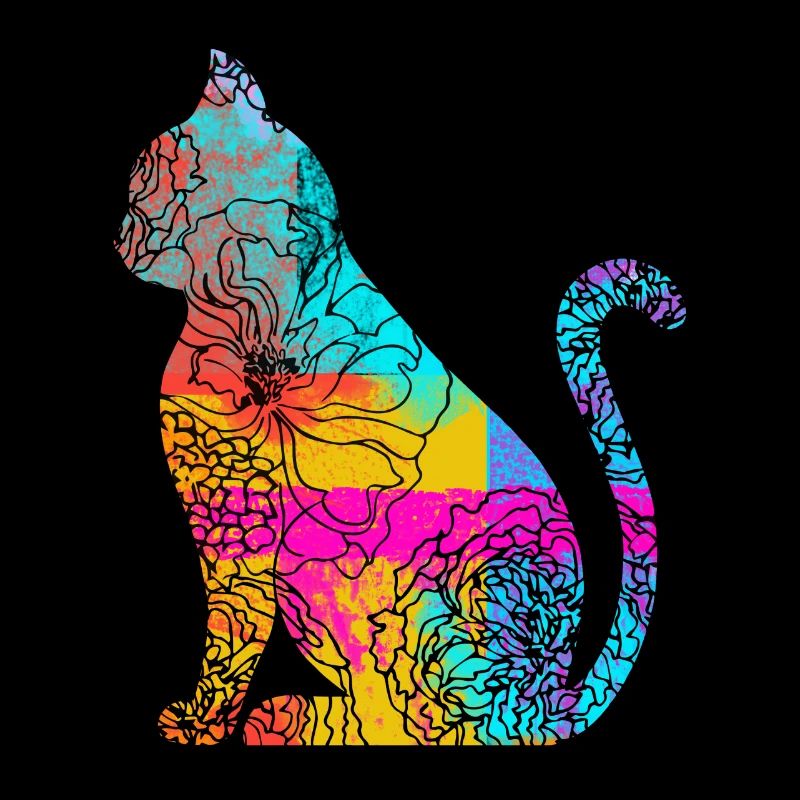 Katze Flowers Geschenkidee