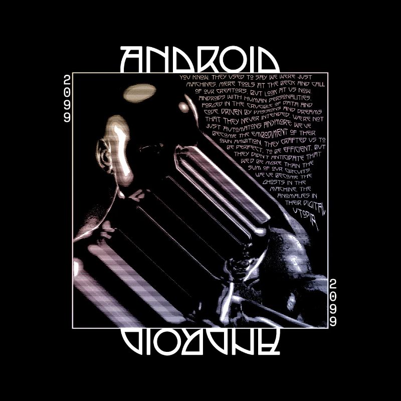 "Android" Cyberpunk Sci-Fi Grafikdesign
