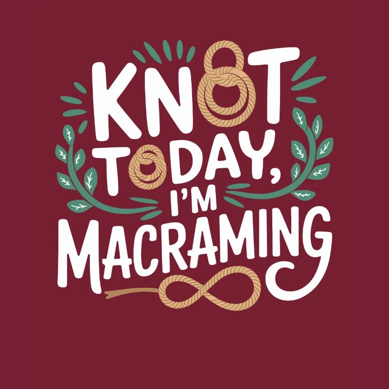 Funny macrame quote for boho macrame lovers