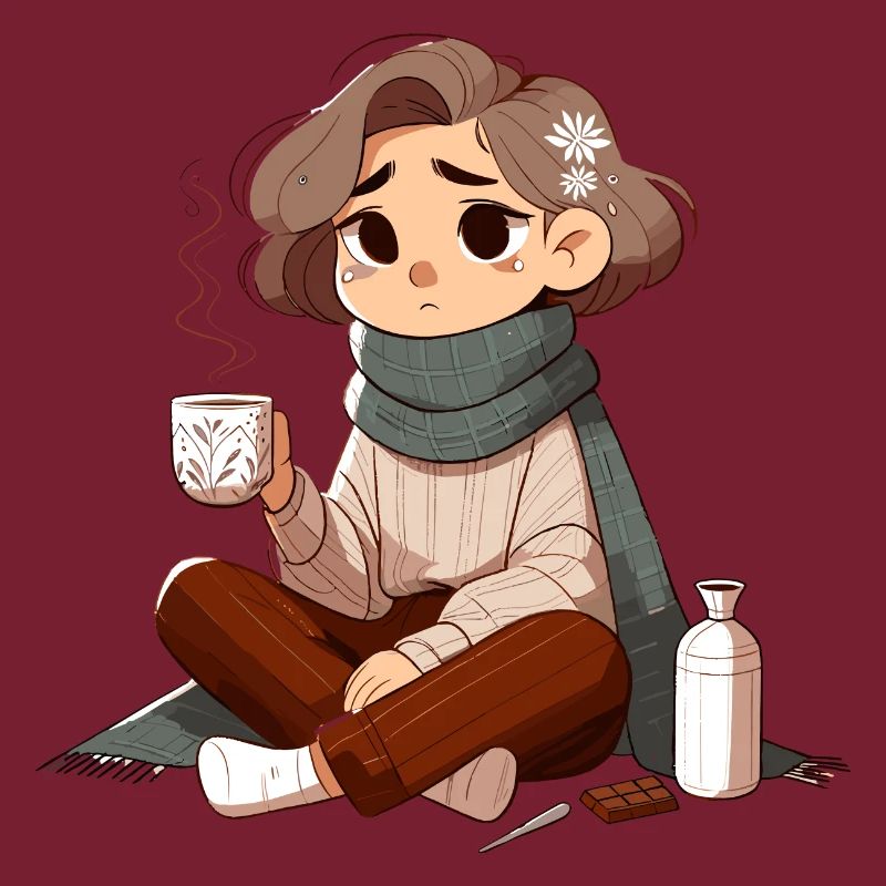 Ambiance chaleureuse du soir avec cacao et couverture