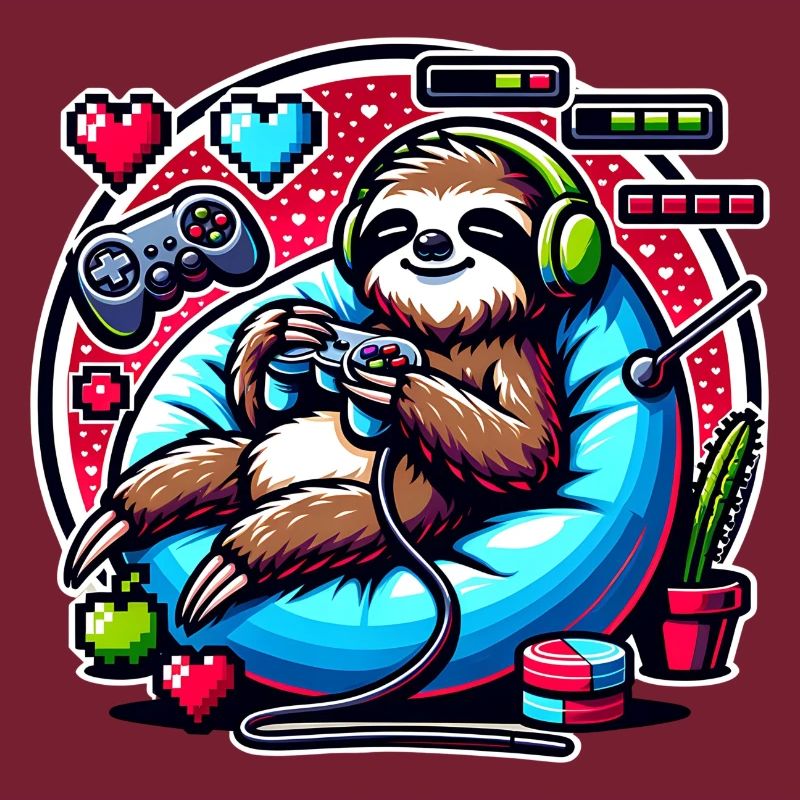 Chilling Gaming Sloth Fan
