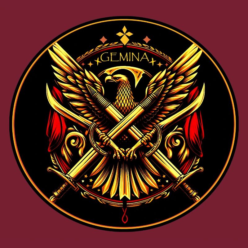 Phönix Doppelschwert Wappen - Legio X Gemina