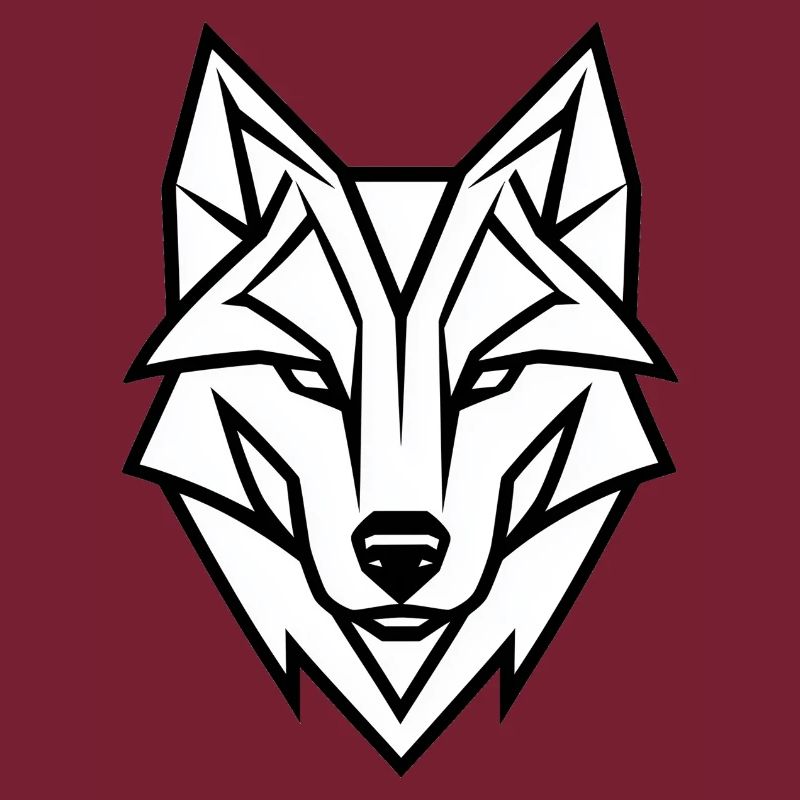 Wild Wolf logo, wolf head, geometric