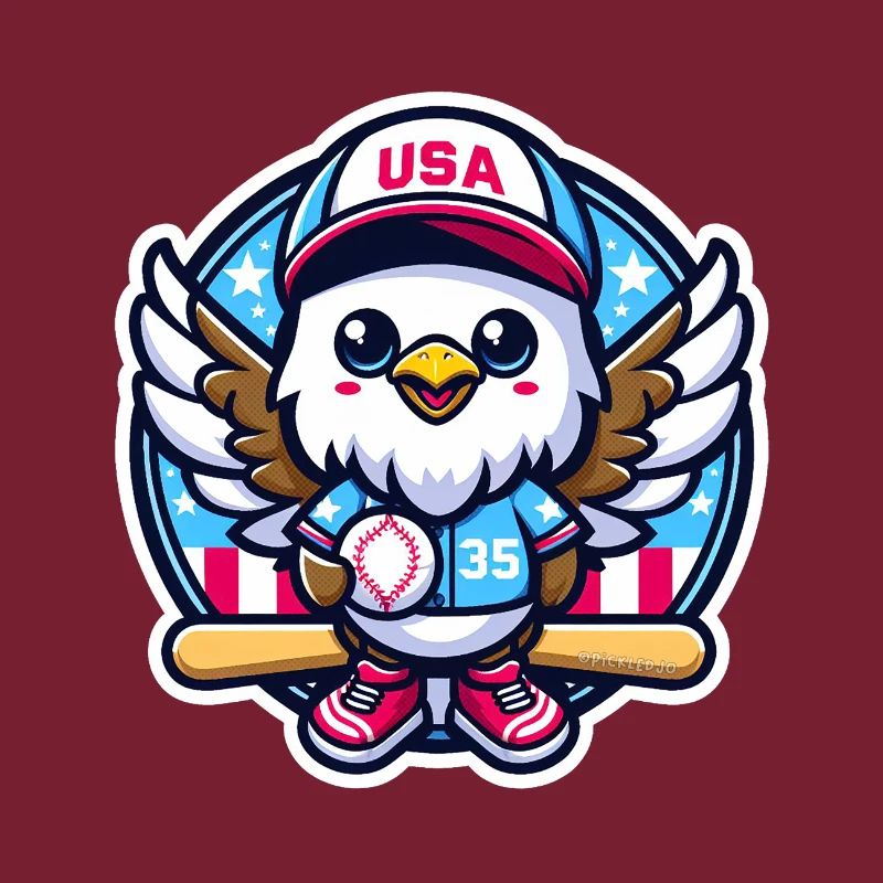 Patriotic Eagle - Baseball USA