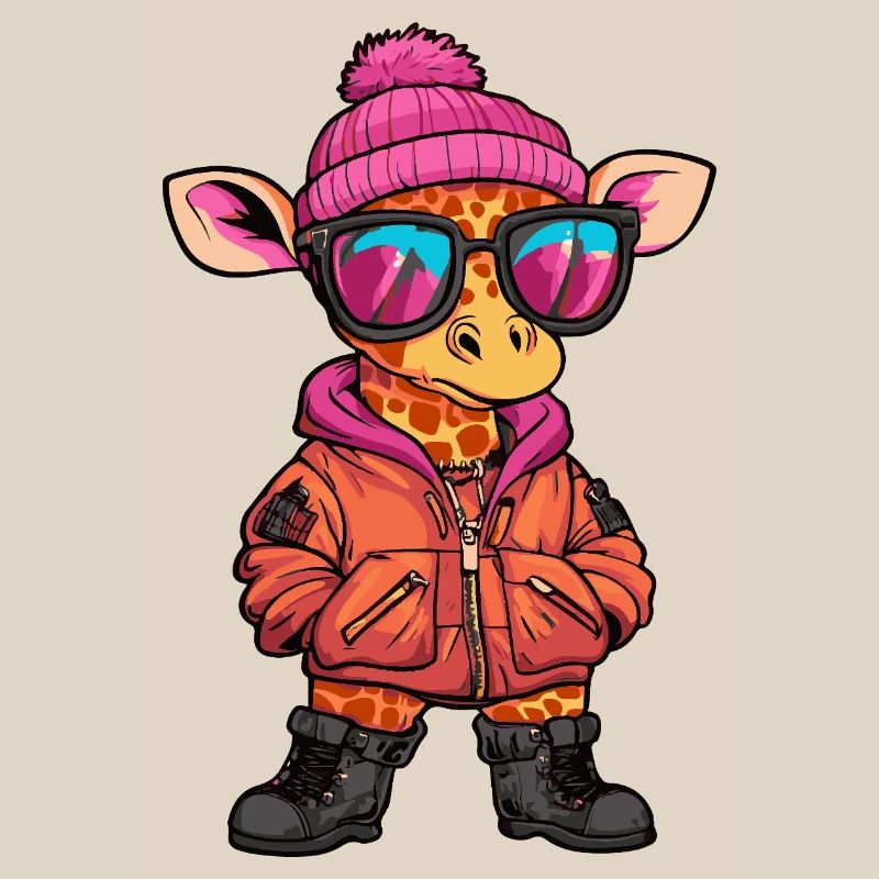 Giraffe Cool Comic
