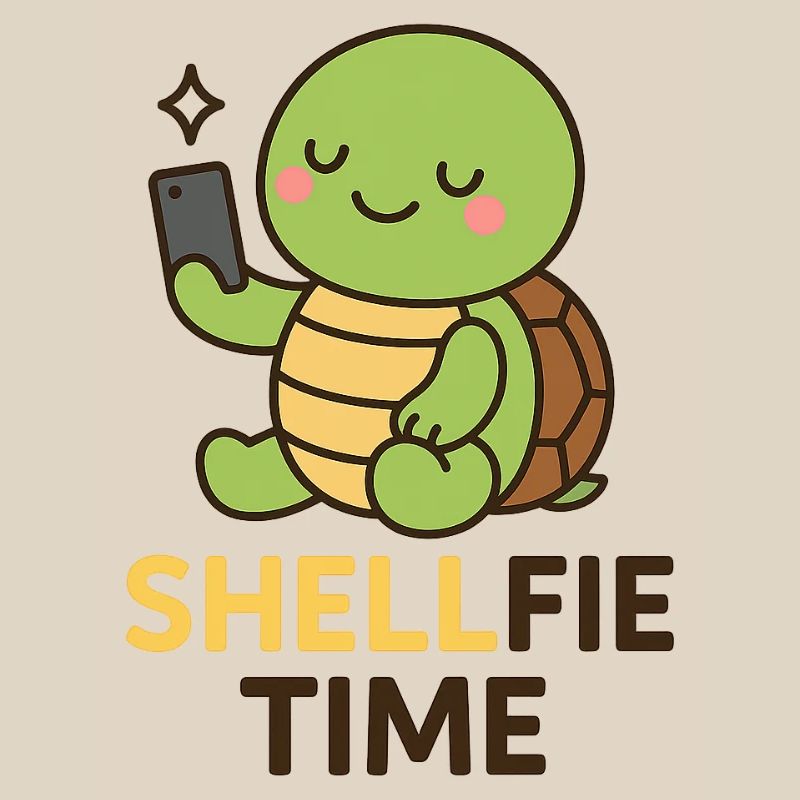 Shellfie Time – Cute Turtle Selfie