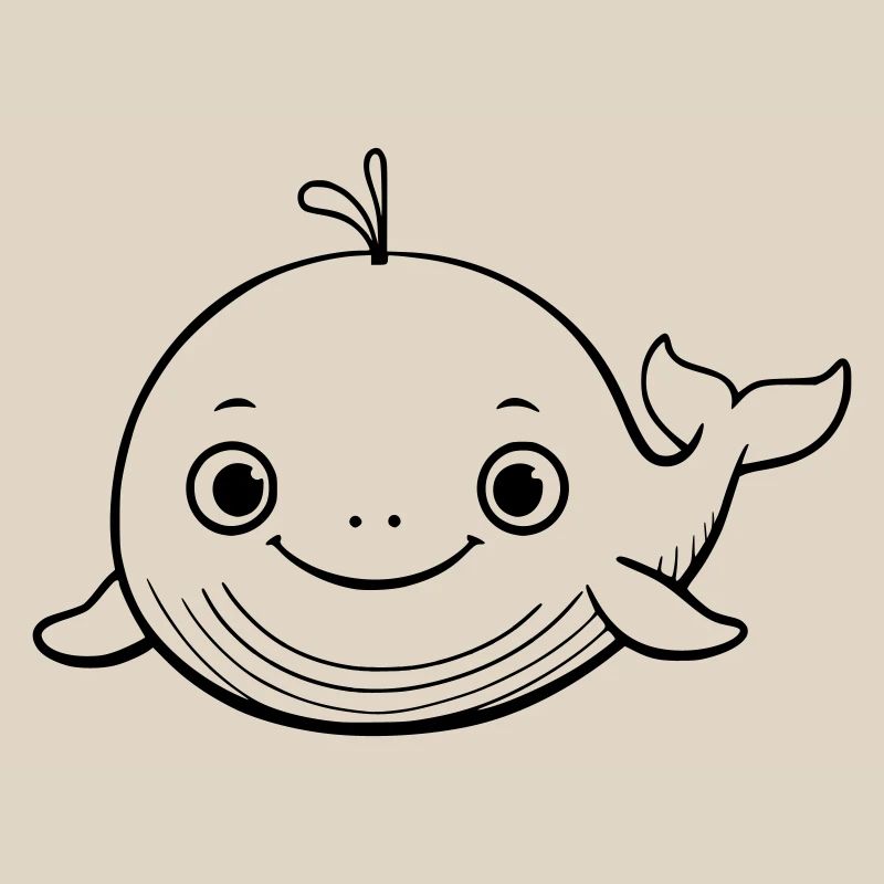 Chubby Whale Vector Image