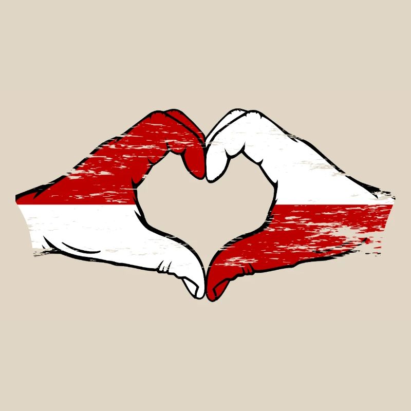 Drapeau de Monaco Pologne Forme de main Forme de coeur Utilisé