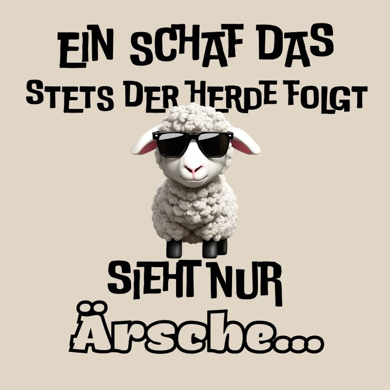 cooles Schaf mit Statement
