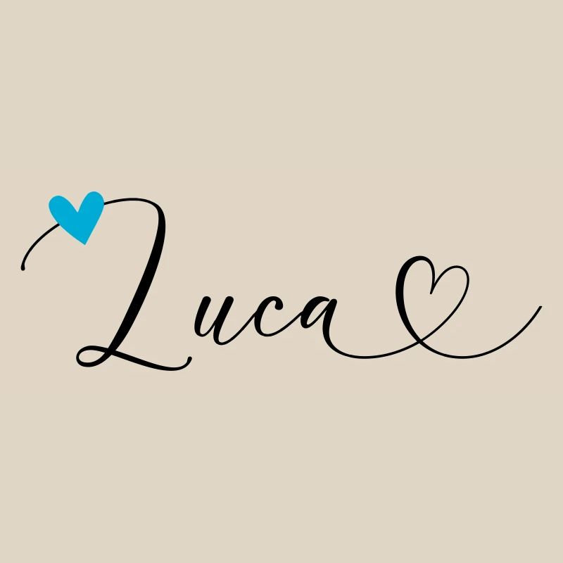 Luca Surname First name Calligraphy Heart