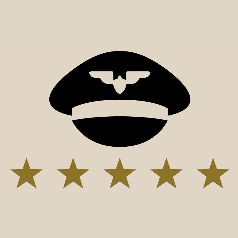 Der Hut eines Piloten in Uniform