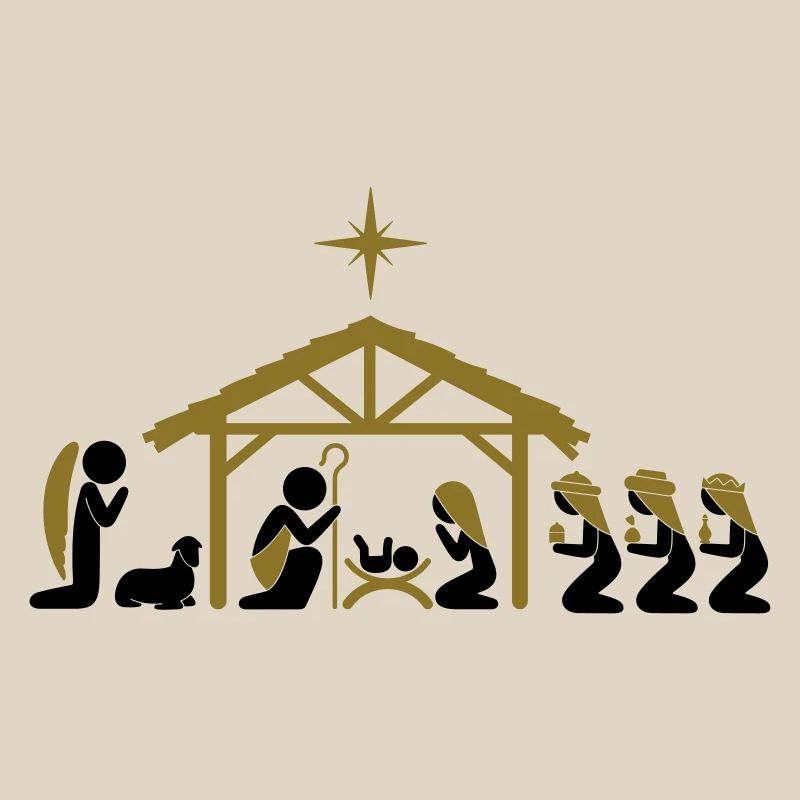 Weihnachtskrippe an Heiligabend