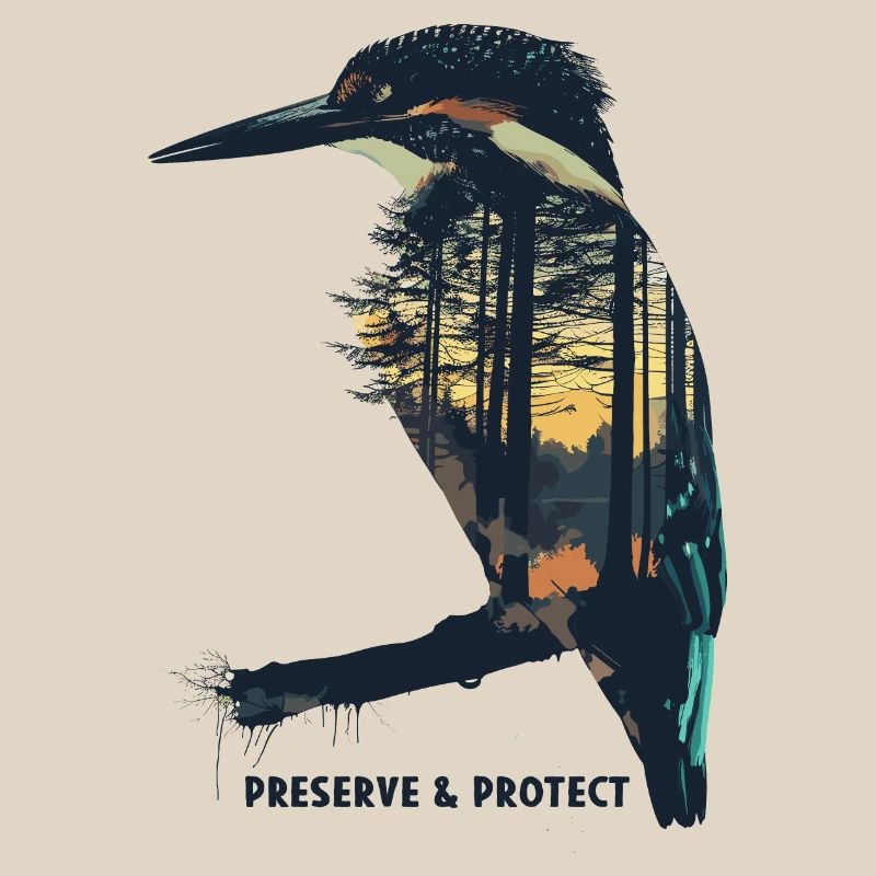 Preserve & Protect Eisvogel Vogel