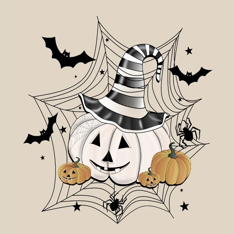 Kürbis mit Hexenhut