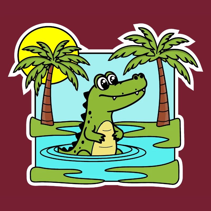 Ist das ein Krokodil oder ein Alligator im Sumpf?