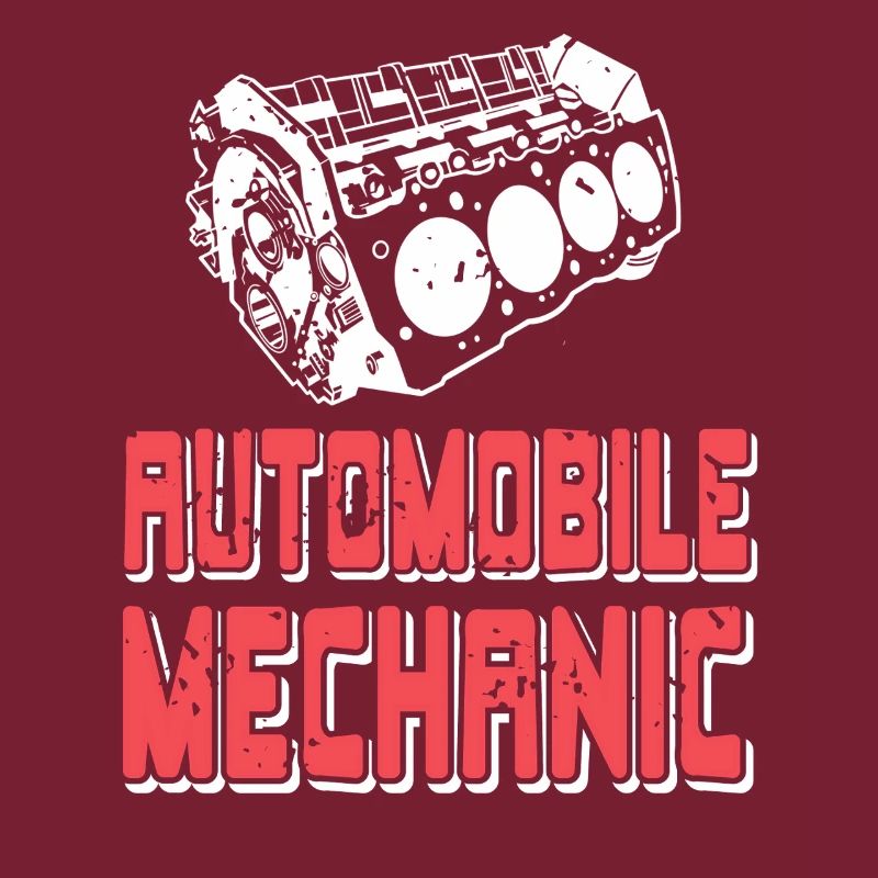 Automobile Mechanic Bold Engine Block Wrench Pride