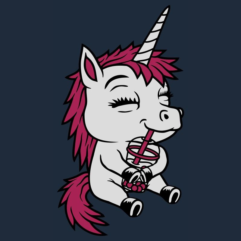 Boba Tee trinkendes Einhorn