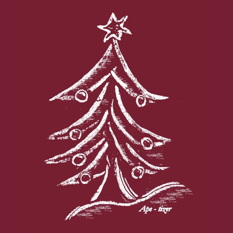 Weihnachtsbaum Silhouette mit Stern