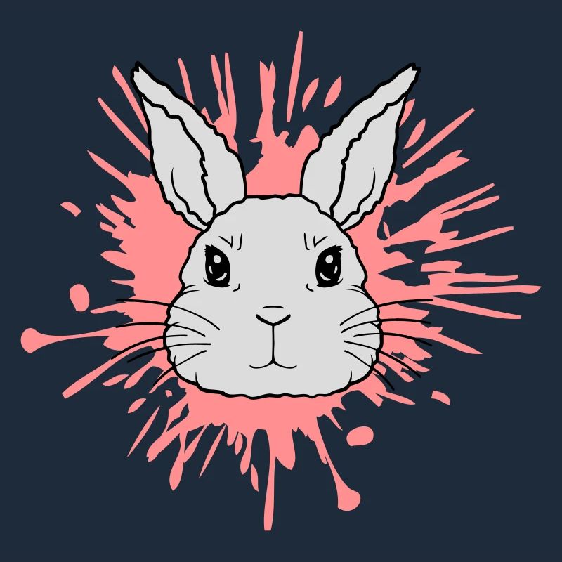 Éclaboussures de couleur gouttes lapin éclaboussures
