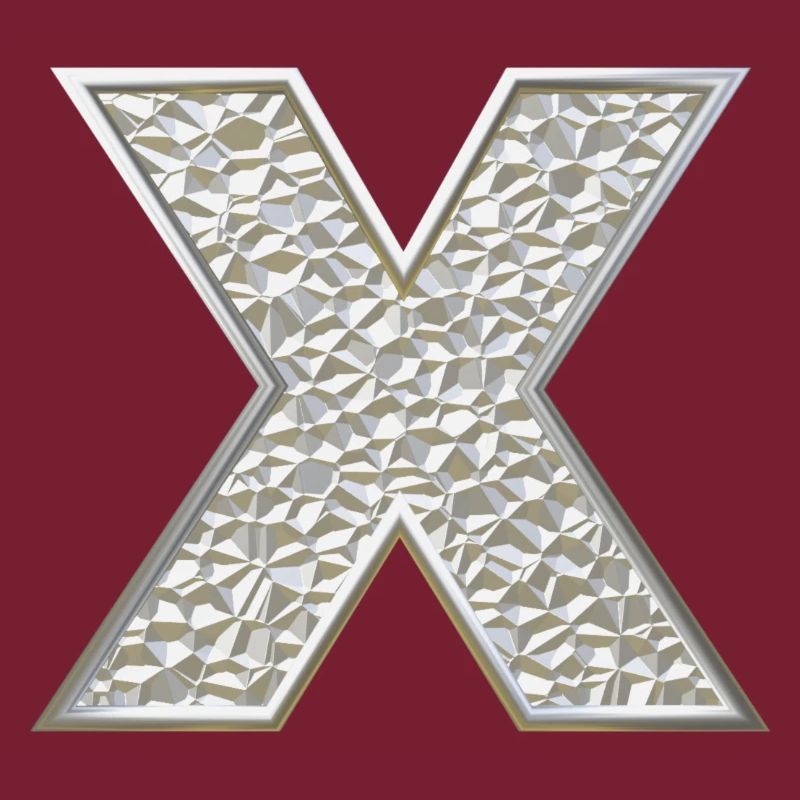 X, lettre, initiale, monogramme,