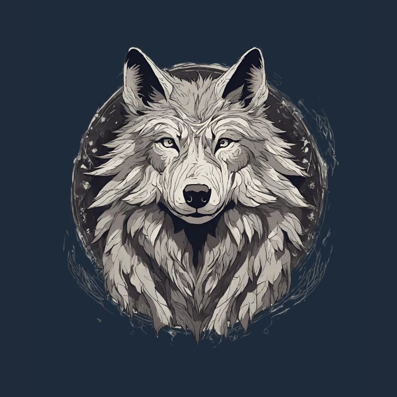 Mystical Wolf Head