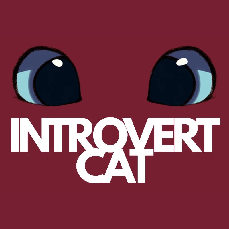 Introvertierter Katzenblaue Augen