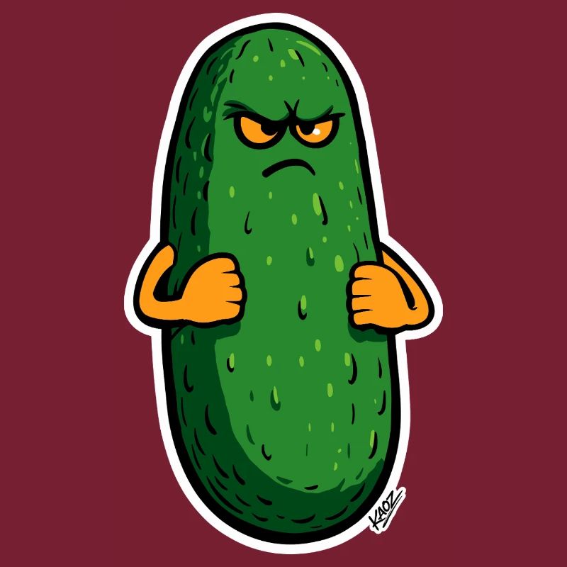 Grumpy Pickle Mascot