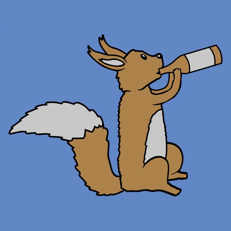Bier trinkendes Eichhörnchen
