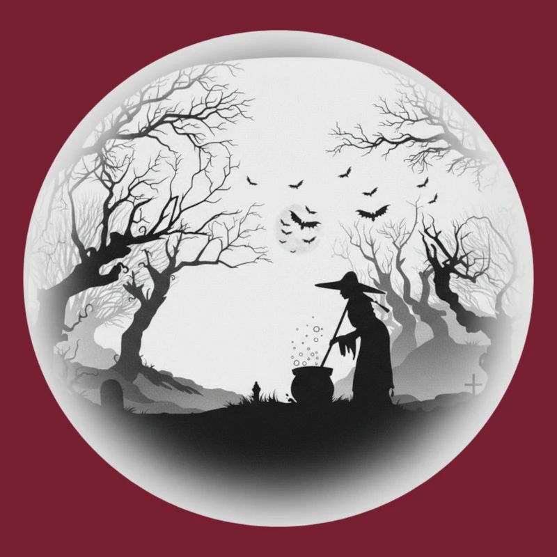 Haunted Forest Cauldron Silhouette