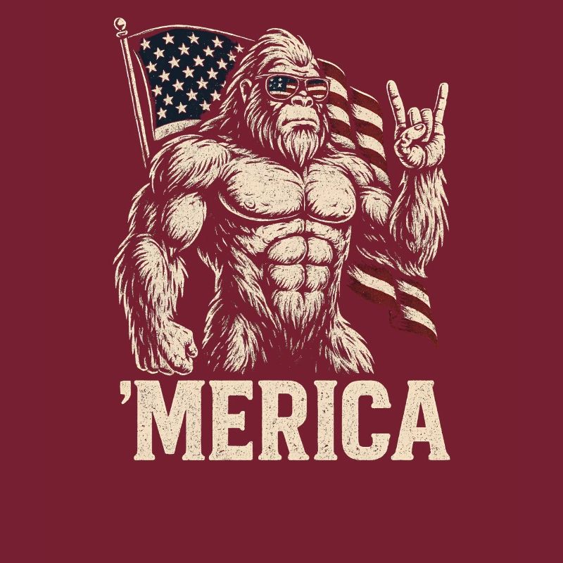 America Bigfoot Drôle 4 juillet Bigfoot Ameri