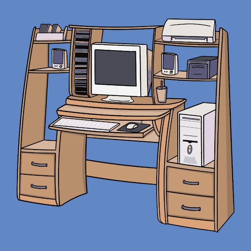 Retro Computer Desk Setup 90s 2000s Nostalgic