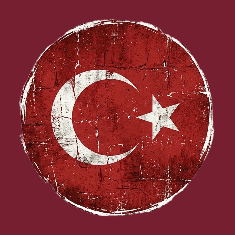 Conception du cercle du drapeau turc