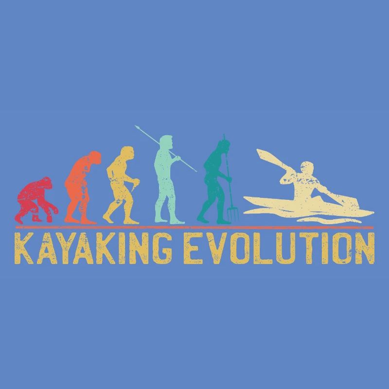 Illustration de l’évolution du kayak