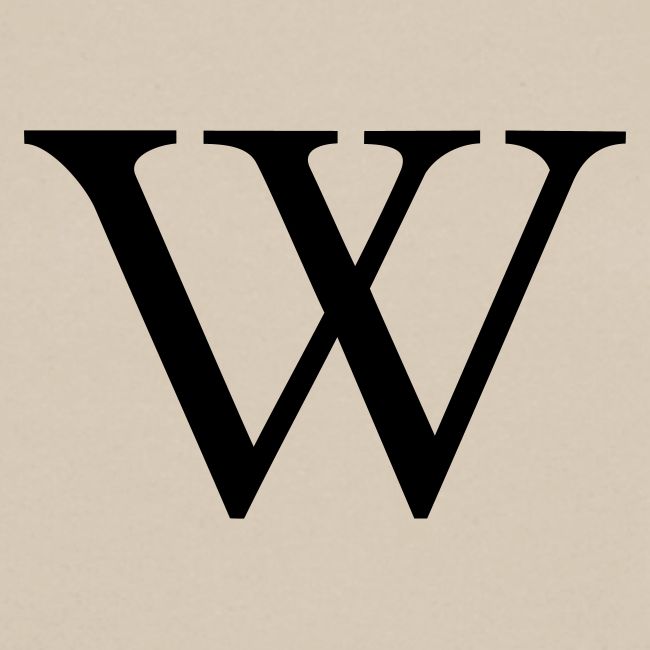 Wikipédia W (noir)