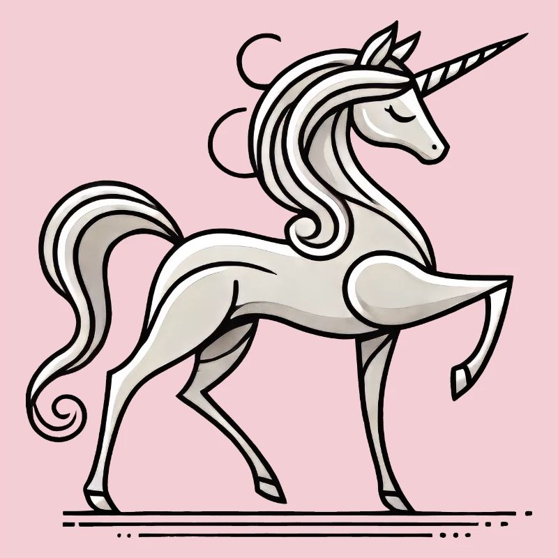 Veredeltes Strichmännchen Einhorn
