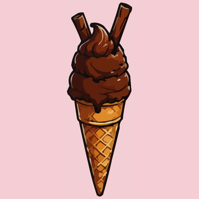 Schokoladen-Eis Cone Muster
