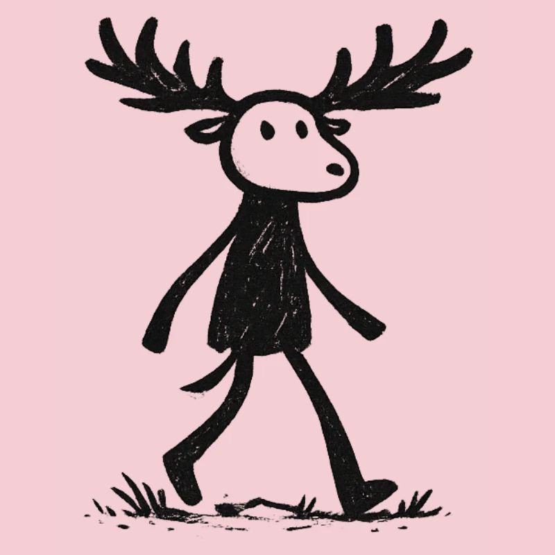 Moose Silhouette im Wald