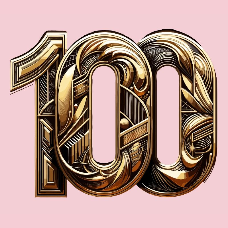 100 ans or moderne 100e cadeau d’anniversaire