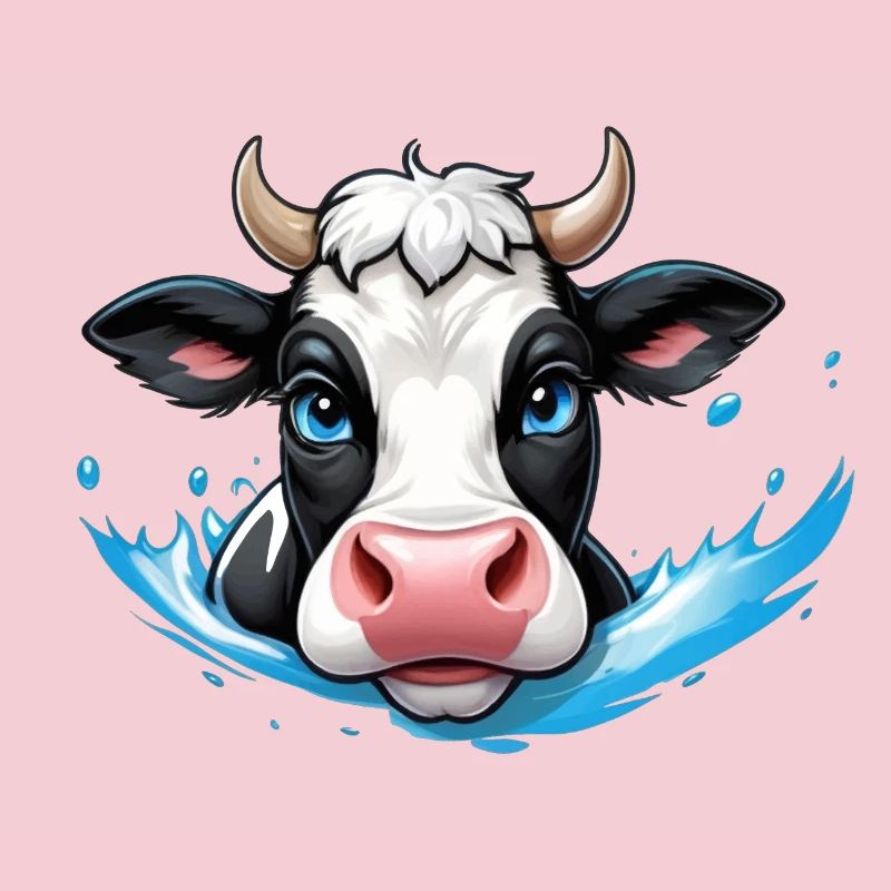 Douce éclaboussure de vache