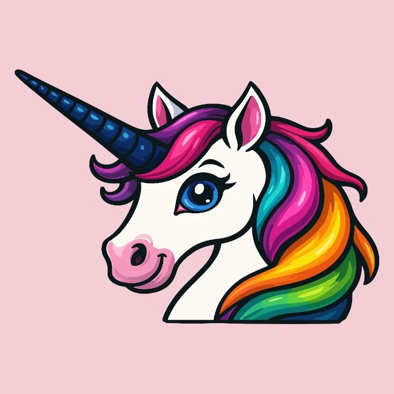 Strahlendes Regenbogen-Einhorn