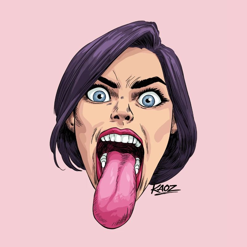 Langue sortie : expression comique