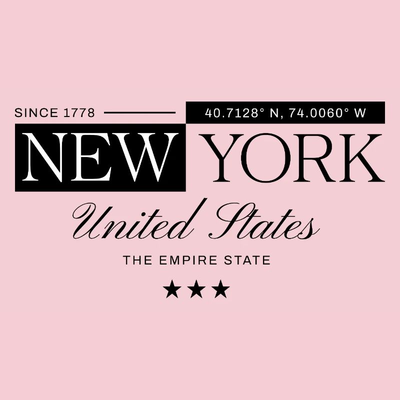 New York Coordonnées Typographique